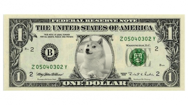 Токен Dogecoin занял пятое место в рейтинге криптовалют